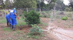 Técnicos da Cesan chegaram ao local com a Polícia Civil por meio de uma denúncia recebida pelo telefone 115. Fotos: Divulgação