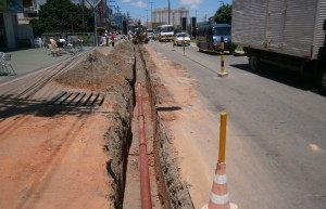 Obras de complementação das redes coletoras de esgotamento sanitário.