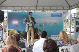 O diretor de Meio Ambiente da Cesan, Anselmo Tozi, destacou que até a histórica nascente que fica atrás do hospital, deixará de ser contaminada pelo esgoto.