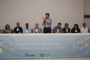 Mesa de abertura do 6º Encontro com Lideranças